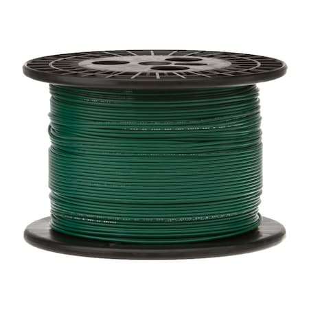 REMINGTON INDUSTRIES 20 AWG Gauge Stranded Hook Up Wire, 500 ft Length, Green 0.0320" Diameter, PTFE, 600 Volts 20PTFESTRGRE500